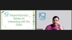 On Saturday 23 Oct 2021 morning, four families joined Associate Vision Teacher Ms Natasha De Silva on the “Interacting With My Child” series.