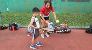 On 27 May 2023 Saturday afternoon, 1 iC2 student and his father joined the Soundball Singapore for a taster programme at the MOE (Evans) Active SG tennis courts