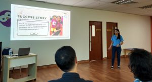 Ms. Amanda-Marie Siow, our associate vision teacher, presented a comprehensive overview of our organization and the diverse range of services we offer to the visually impaired community.