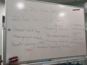 Parents discussed about the frequency of PSG meetings and the kinds of topics they would like to have. It was agreed at this meeting that the PSG’s first activity will be to organise the Chinese New Year Lo Hei for 2024. Parents were excited about this, and a meeting to start planning was verry quickly decided upon for mid November.