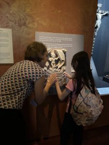 This experience was made inclusive and accessible with tactile resources, allowing our students to feel the intricate details of artifacts and connect with the stories woven into each piece.