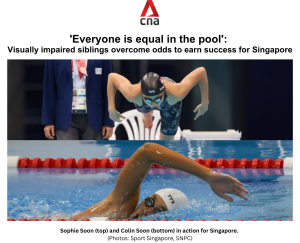 'Everyone is equal in the pool': Visually impaired siblings overcome odds to earn success for Singapore