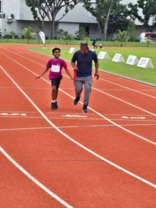 Mihran and dad - 200m Sprint