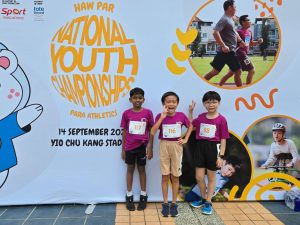 iC2 participants, Mihran, Eliot and Joel - 2024 Haw Par Youth Athletics