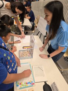 Visitors are engaging in activities such as decoding quotes