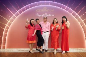 Ms Goh Shuet-Li with her supportive friends