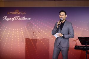 Paul Foster, our charismatic emcee, energizing the crowd at the iC2 SHINE Gala 2025