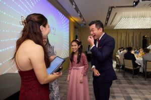 A warm, light-hearted chat between Mr Eric Chua, Anisah and Stephanie