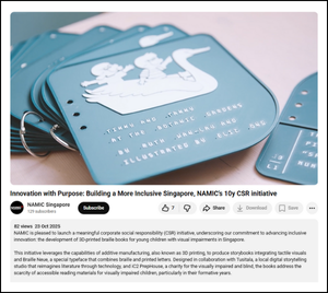 Singapore’s First 3D-Printed Tactile Braille Storybook